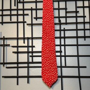 Hermès Paris Silk Tie – Red Print – Made in France